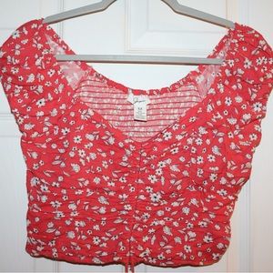 Medium Pink Flowered Top